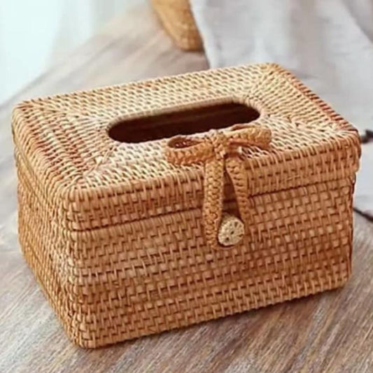 boite à mouchoirs rotin