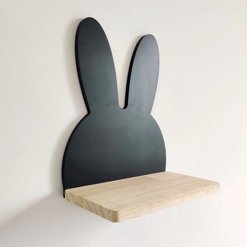 Etagère enfant lapin en bois ~ BUNNY Noir
