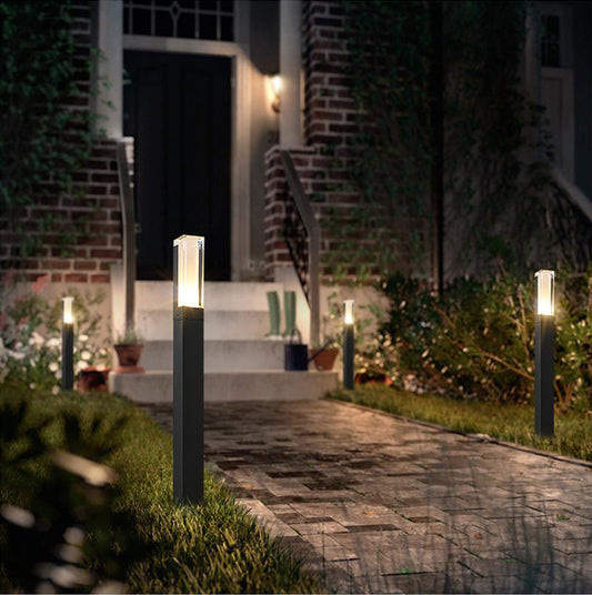 luminaires allée dans jardin