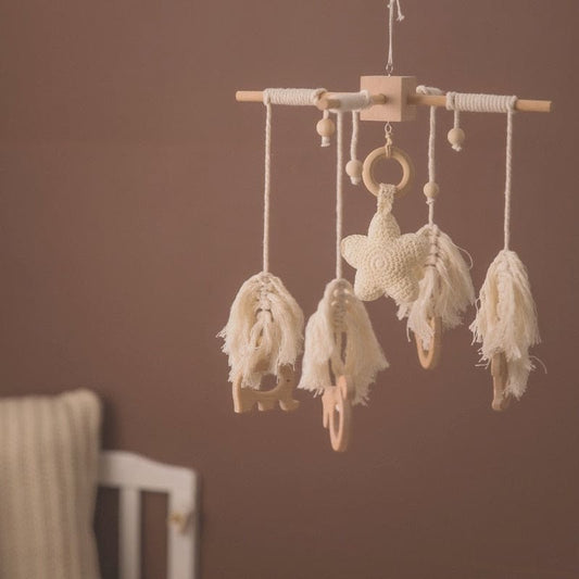 mobile bebe bois etoile