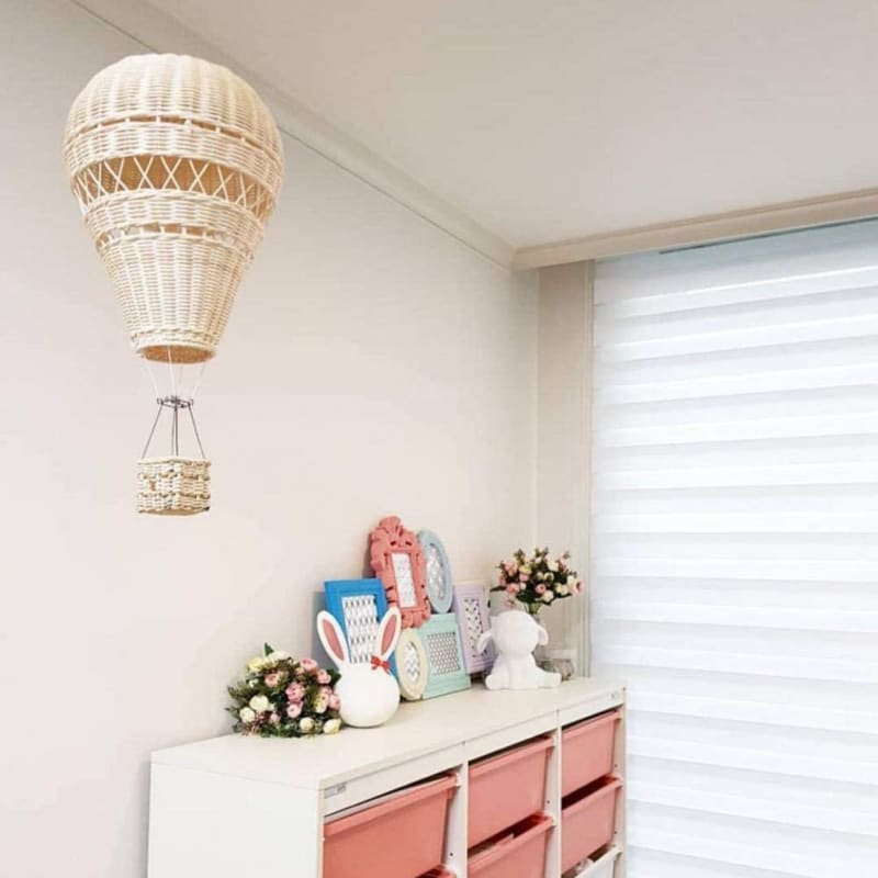 Montgolfière décorative en rotin ~ L’ENVOL