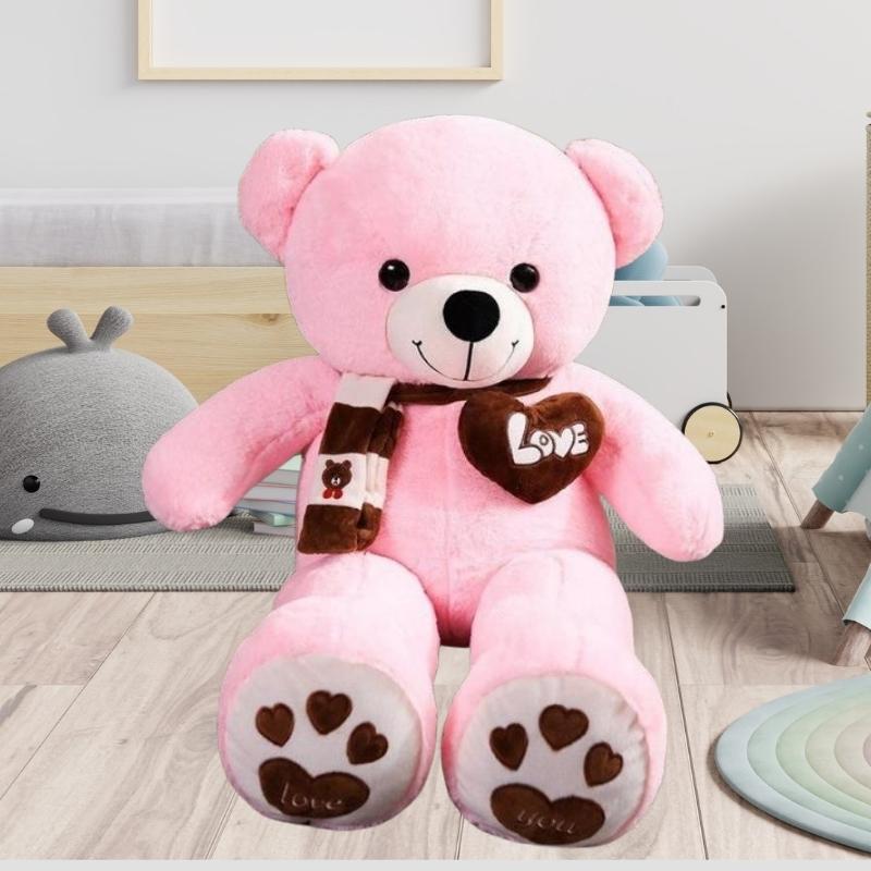 ours en peluche rose