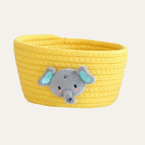 Paniers de rangement tissés animaux ~ CHOUPI Eléphant -