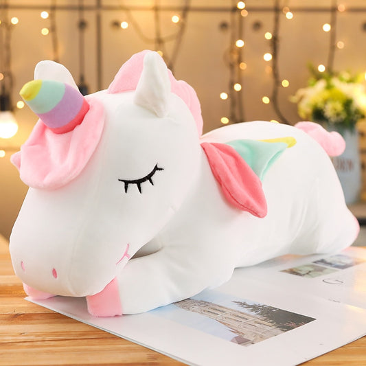 peluche xxl licorne blanc