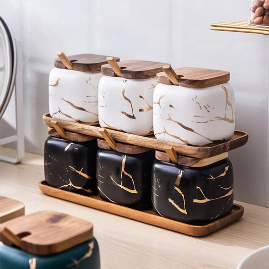 PITÉ ~ Pot à épices effet marbre