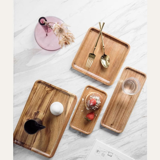 Plateaux rectangulaires en bois d’acacia ~ DENPASAR