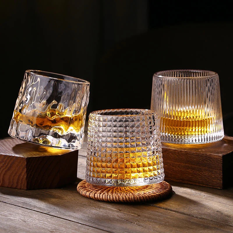 sous verre en rotin pour verres à whisky