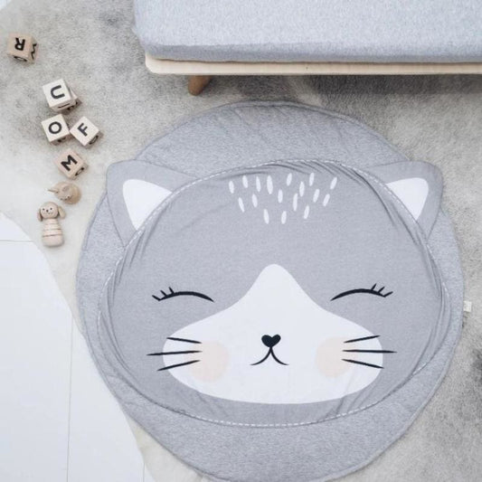 Tapis rond en coton chat ~ TIGROU