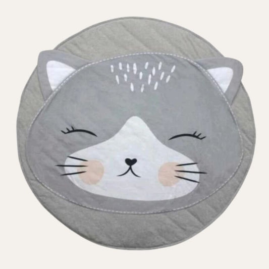 Tapis rond en coton chat ~ TIGROU