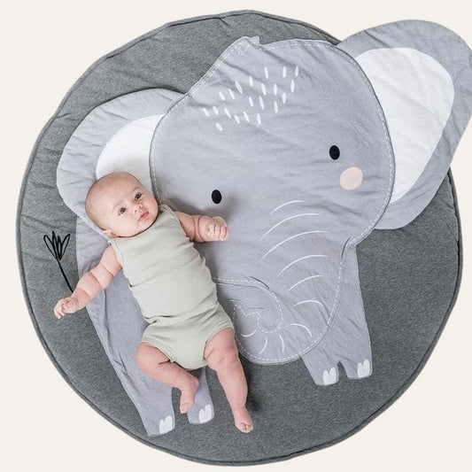 Tapis rond en coton éléphant ~ ARMAND