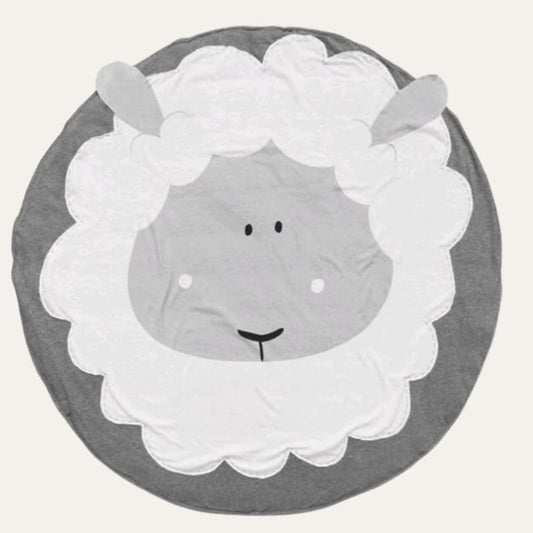 Tapis rond en coton mouton ~ DÉDÉ