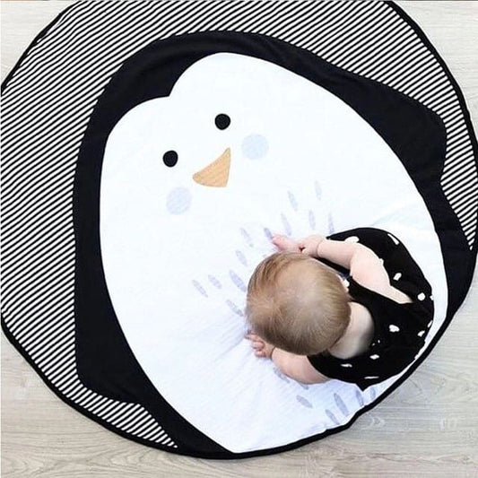 Tapis rond en coton pingouin ~ ANTONIN Pingouin