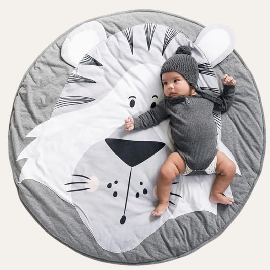 Tapis rond en coton tigre ~ RUFUS