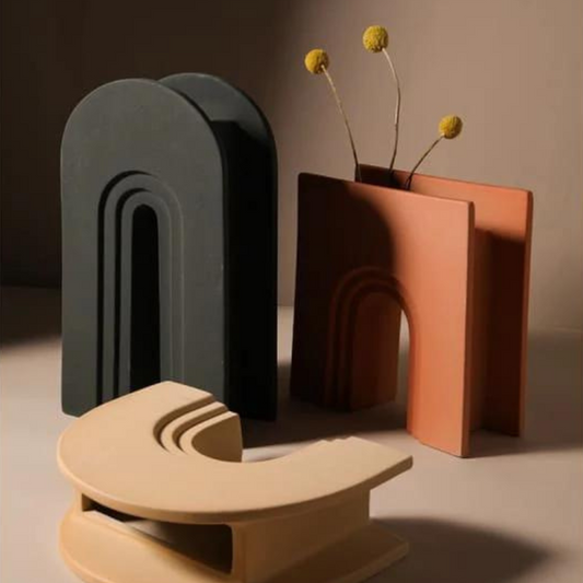 Vases en céramique à formes géométriques ~ GÉOMETRIC’ART