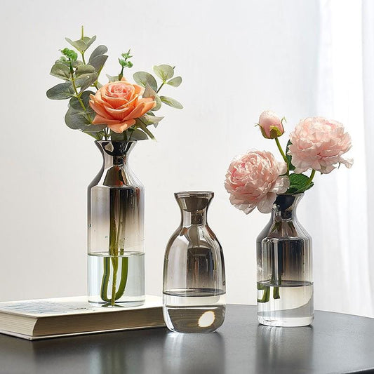 Vases en verre à reflets argents ~ SILVER MIROR