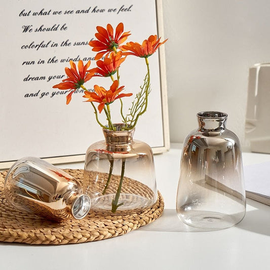 Vases en verre à reflets dorés ~ GOLD MIROR