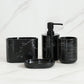 Accessoires de salle bains et WC noirs ~ BLACK MARQUINA Set 