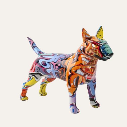 Bull Terrier Street-Art - Figurine décorative Lucky