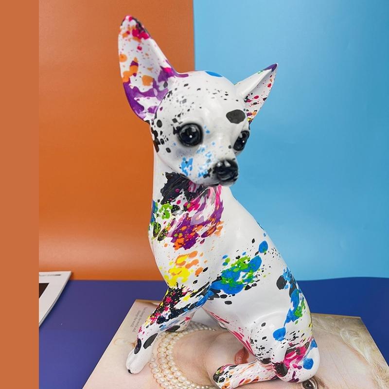 Statue CHIHUAHUA en résine fuchsia XXL 90 cm | Prince Décoration Statue CHIHUAHUA en résine fuchsia XXL 90 cm | Prince Décoration