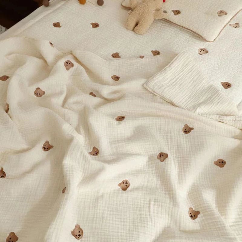 Couverture bébé à imprimé ourson brun ~ TEDDY