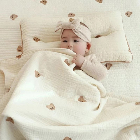 Couverture bébé à imprimé ourson brun ~ TEDDY