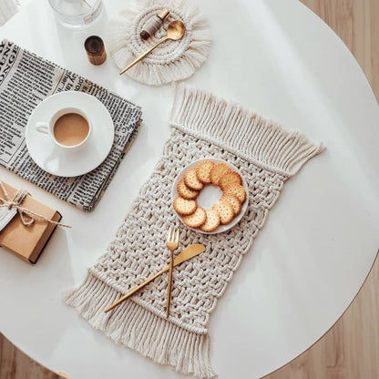 Napperons en macramé 6 styles ~ BOHEME-CHIC Quadrillé