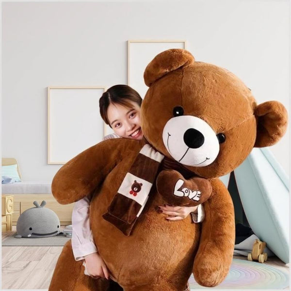 Lot de 2 Ours en peluche nounours Taille XXL 150 cm de haut- Brun - Doux - Le Poisson Qui Jardine Lot de 2 Ours en peluche nounours Taille XXL 150 cm de haut- Brun - Doux - Le Poisson Qui Jardine