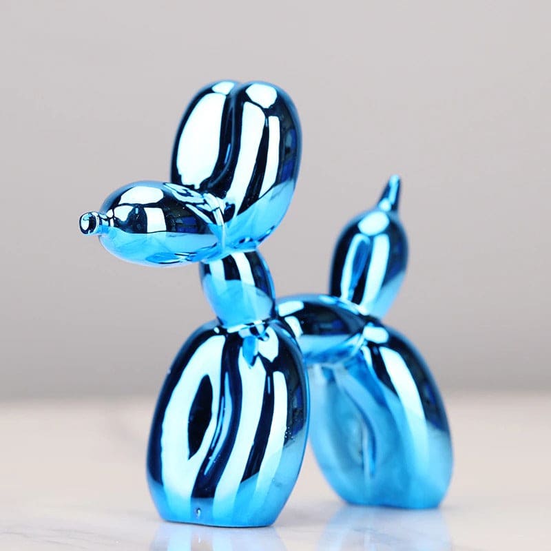 SNOUPY ~ Figurine chien-ballon effet miroir Bleu / Moyen: 