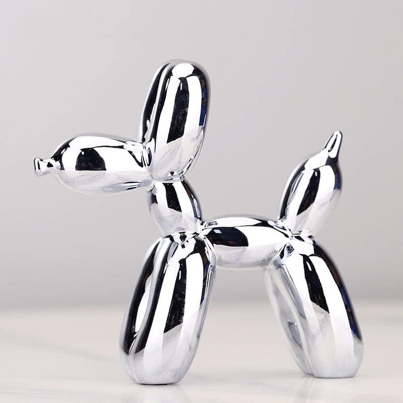 SNOUPY ~ Figurine chien-ballon effet miroir Gris clair / 