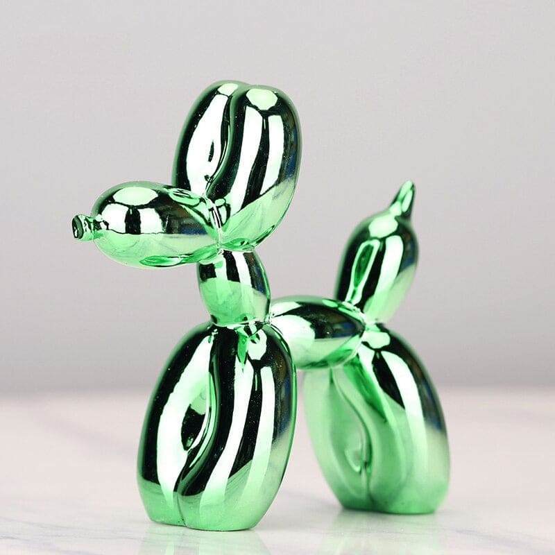 SNOUPY ~ Figurine chien-ballon effet miroir Vert / Moyen: 