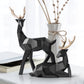 statue cerf noir