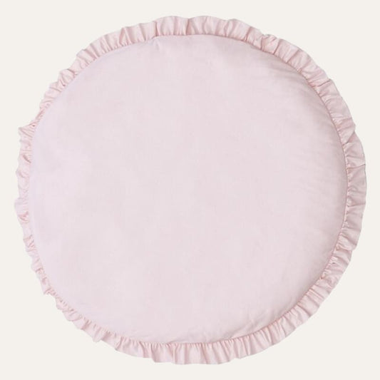 Tapis rond à volants déhoussable ~ SWEETY Rose