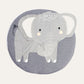 Tapis rond en coton éléphant ~ ARMAND
