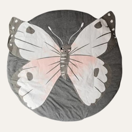 Tapis rond en coton papillon ~ AGATHE