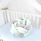 tour de lit bebe blanc gris vert menthe
