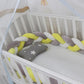 Tresse de lit chic bébé ~ ARC-EN-CIEL Gris clair - Blanc & 