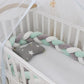 Tresse de lit chic bébé ~ ARC-EN-CIEL Gris clair - Blanc & 