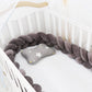 Tresse de lit chic bébé ~ ARC-EN-CIEL Gris foncé / 2 mètres