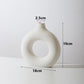 Vase circulaire en céramique blanc ~ LOUNA WHITE M - Hauteur